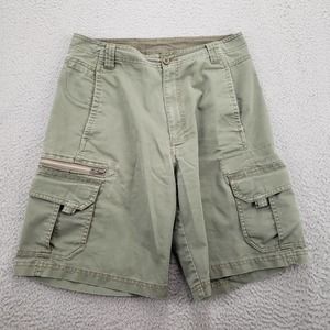 REI Shorts Mens 30 Green‎ Cargo Outdoors Hiking Pockets Mid Rise Flat Front